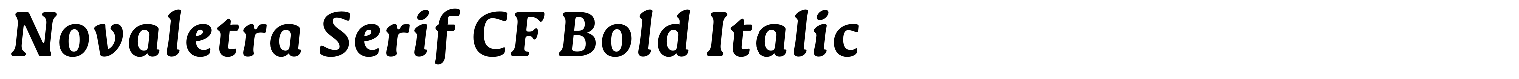 Novaletra Serif CF Bold Italic